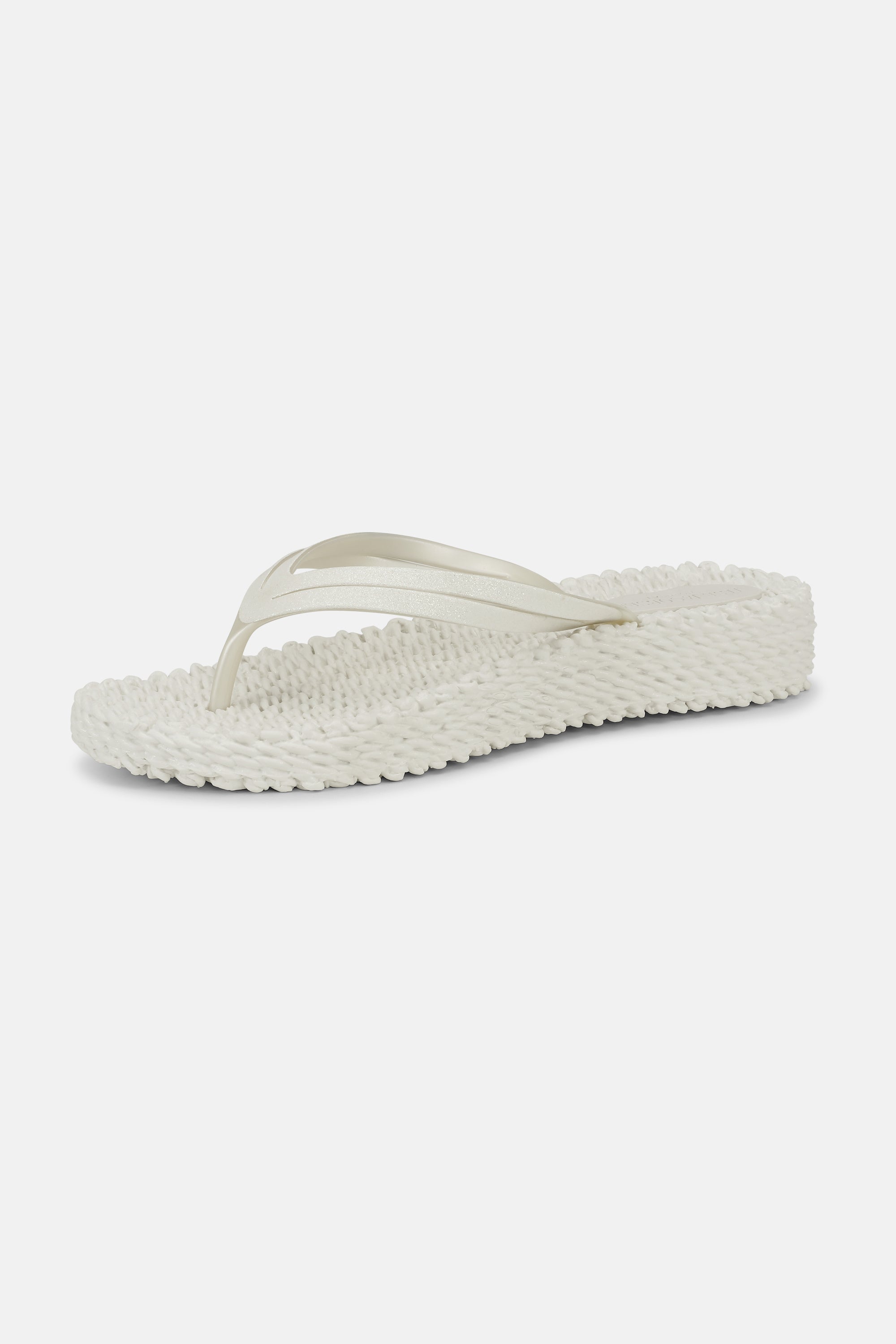 Platform Flip-flops Glitter - Creme